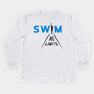 Swim guys No limits Kids Long Sleeve T-Shirt